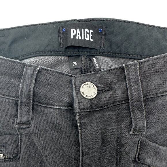 PAIGE Denim Skinny Ankle Zip Jeans in Pearson Wash 25 - Picture 6 of 11